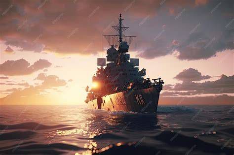 Okręt wojenny JMSDF na morzu