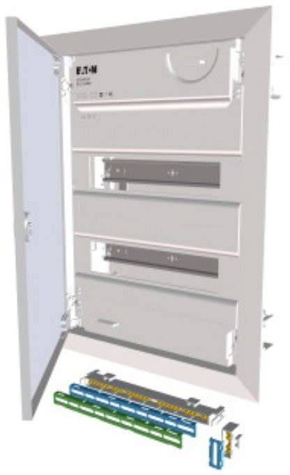 Produktová fotografia rozvodnice Eaton KLV-24UPS-F s otvorenými dverami