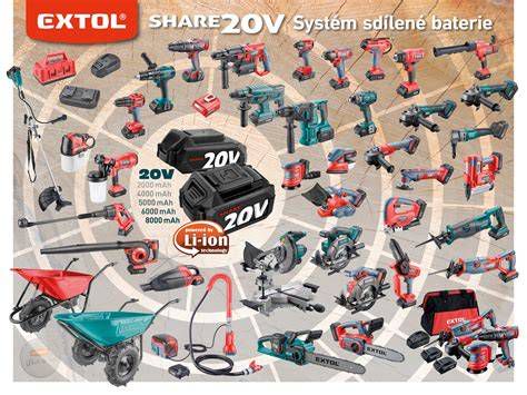 Systém batérií Extol Share20V