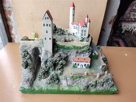 detailný záber na zostavený model Bradavického hradu