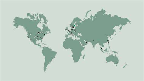 Mapa globálnych výrobných závodov spoločnosti Makita