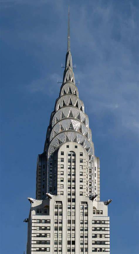 Chrysler Building z diaľky s charakteristickou špičkou