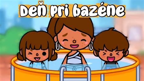 Rodina oddychujúca pri bazéne vyhrievanom drevom