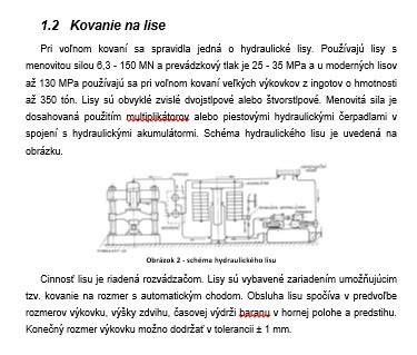 Voľné kovanie na hydraulickom lise