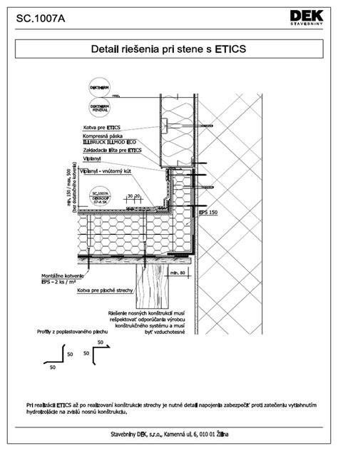 Detail aplikácie lepiacej stierky v ETICS