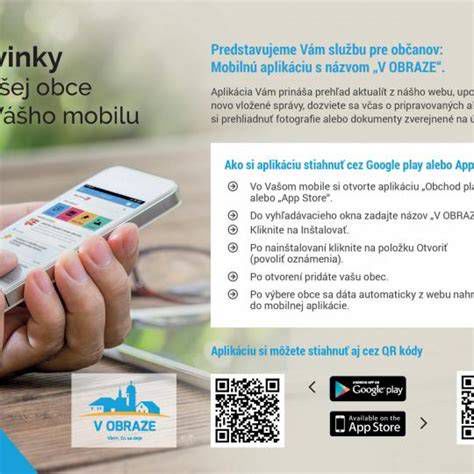 Obrazovka mobilnej aplikácie V OBRAZE s aktualitami z Vasiľova
