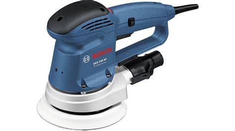 Detail brúsky Bosch GEX 150 AC Professional s viditeľným brúsnym tanierom a systémom uchytenia brúsneho papiera