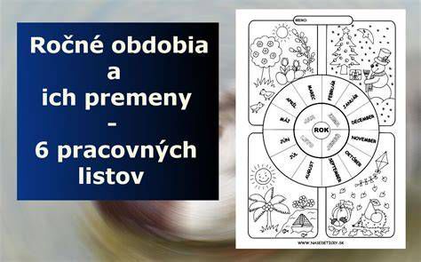 Pracovné listy na tému ročných období