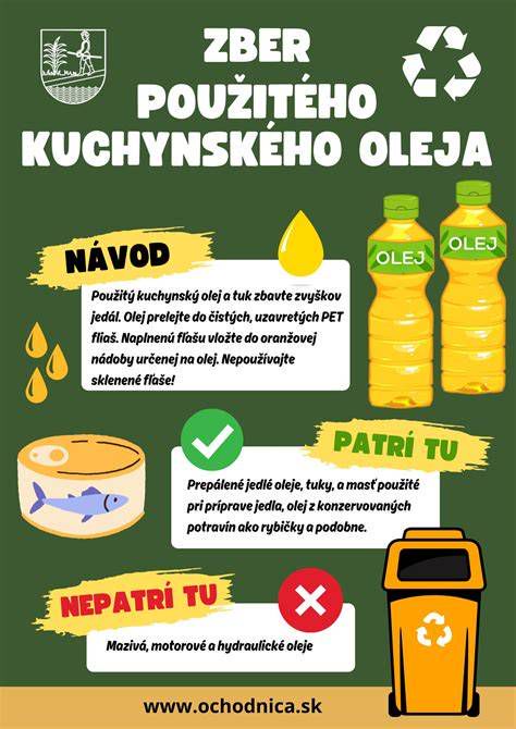 Prehľad typov použitého oleja a možnosti jeho spracovania