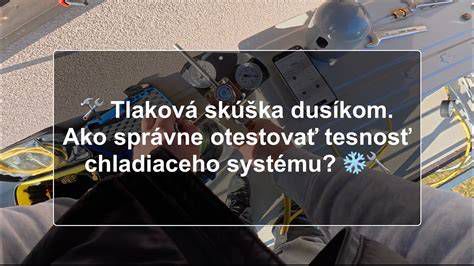 Tlaková skúška potrubného systému