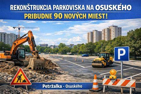 Náčrt rozširovania parkovacích miest v rámci rekonštrukcie