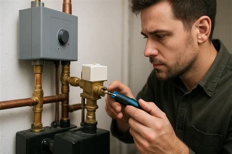 Súdny znalec analyzujúci technické dokumenty o vykurovacích systémoch