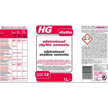 Fľaša HG odstraňovača cementu a príklady jeho použitia