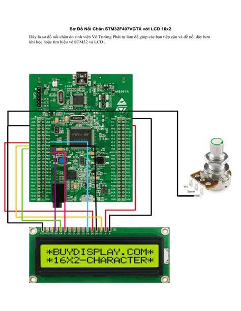 Schéma zapojenia pinov LCD displeja 1602