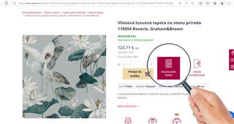 Príklad výpočtu spotreby tapiet s ohľadom na raport vzoru