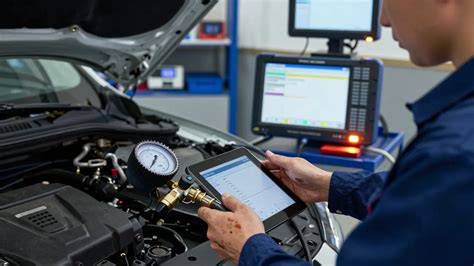 Technik vykonávajúci diagnostiku kúrenia