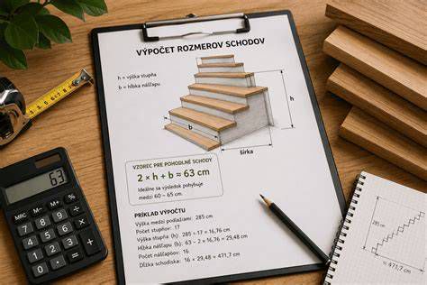 Schéma ideálnych rozmerov schodiskových stupňov (výška, hĺbka, sklon)