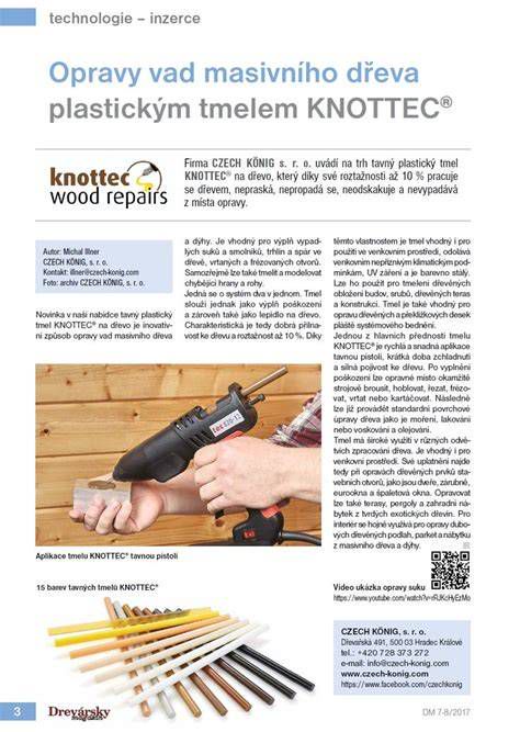 Tavný tmel Knottec® v tyčinkách