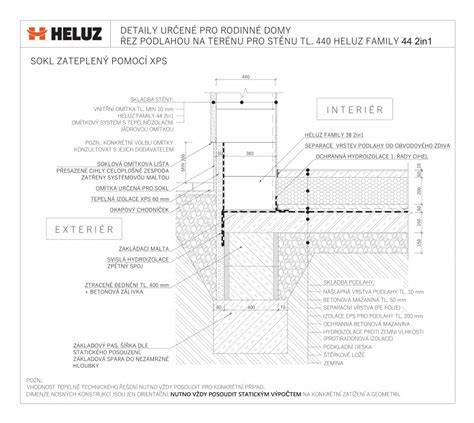 Rez steny s obvodovým murivom HELUZ 350mm a dodatočnou izoláciou