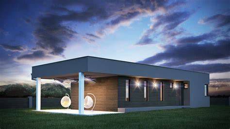 Moderný bungalov s nízkou strechou