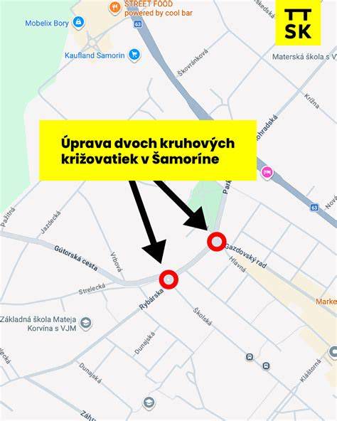Mapa križovatiek v Prešove