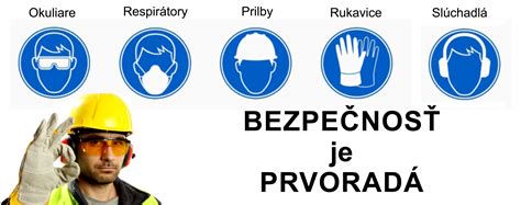 Obrázok: Piktogramy bezpečnostných značiek a ochranných pomôcok