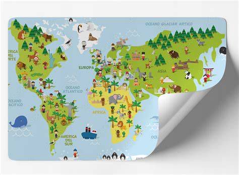 Mapa sveta znázorňujúca rôzne vianočné tradície dávania darčekov deťom