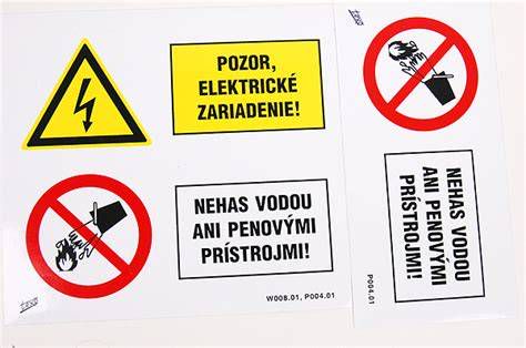 Bezpečnostné symboly a varovania