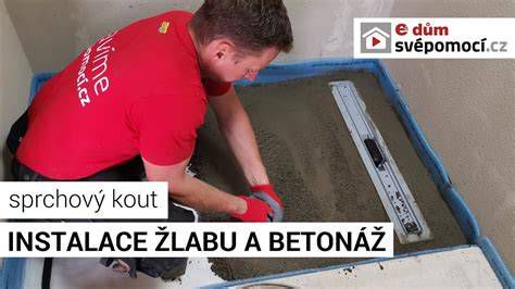 Schéma spádového odvodňovacieho žľabu s vyznačením spádu