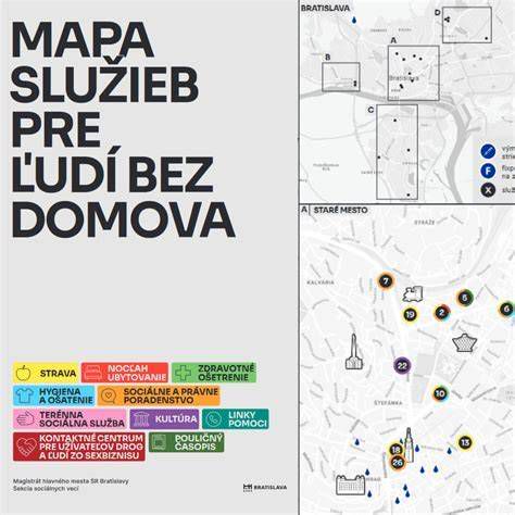 Mapa umiestnenia objektu sociálnych služieb v Poprade