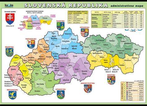 Mapa Slovenska s označením pamiatkových území