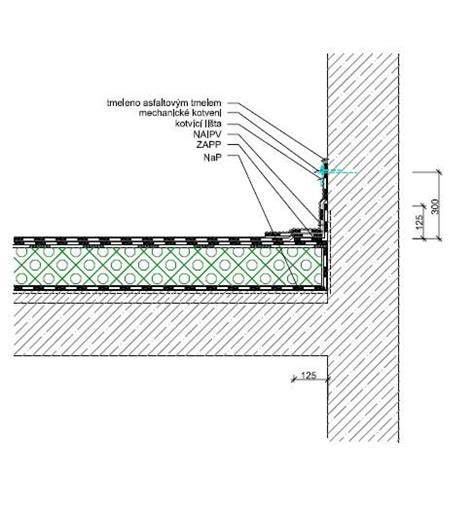 Detail spoja hydroizolačnej fólie zváraním horúcim vzduchom