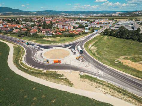 Vizualizácia plánovaného kruhového objazdu pri nadjazde v Leviciach