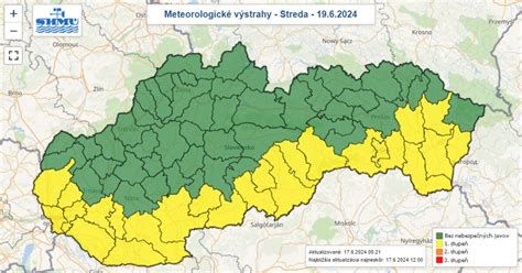 Mapa priemerných ročných teplôt na Slovensku