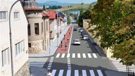 Vizualizácia cyklotrasy na Nábreží v Liptovskom Mikuláši