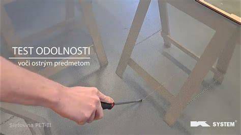 Test odolnosti linolea voči opotrebovaniu
