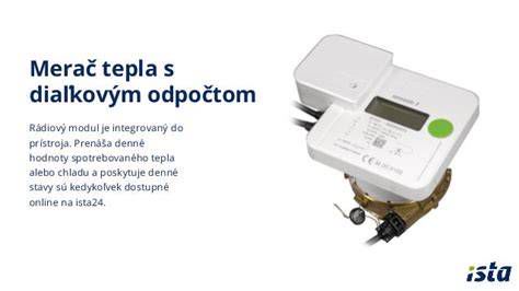 Príklad inteligentného merača tepla s diaľkovým odpočtom