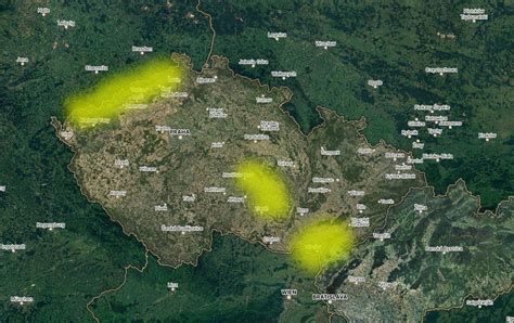 mapa freeride zón v okolí Chopku a Derešov