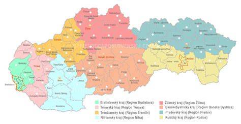 Mapa správcov vodovodných sietí v strednom Slovensku