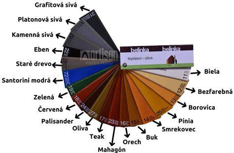 vzorkovník odtieňov lazúr Belinka