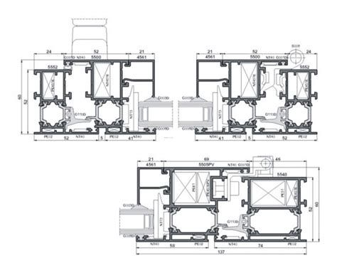 Detail hliníkového profilu systému PONZIO NT 78EI