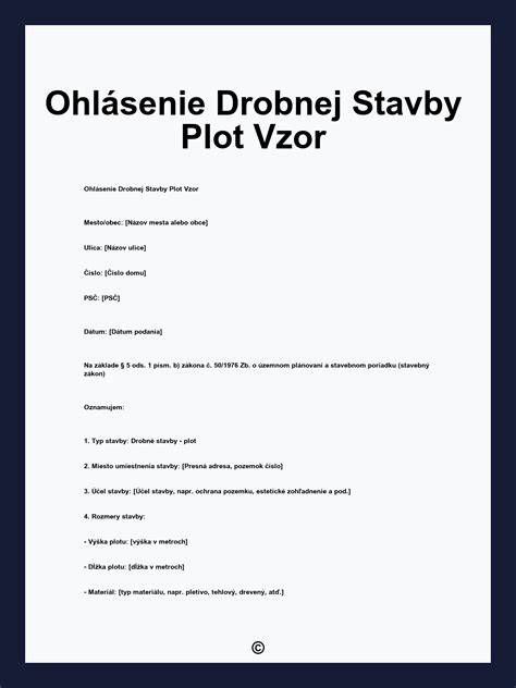 Príklad umiestnenia drobnej stavby