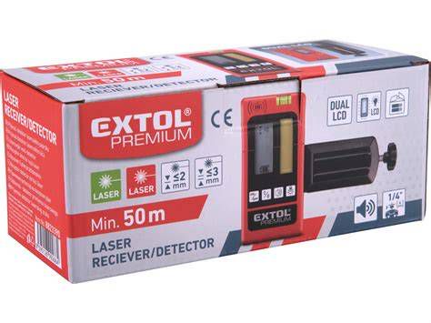 Použitie prijímača laserového lúča EXTOL PREMIUM s nivelačnou latou