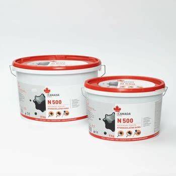 Ukážka aplikácie Canada Rubber N500 na betónovú plochu