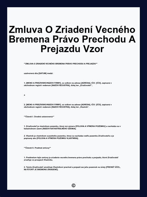 Dokumenty pre zápis zániku vecného bremena do katastra