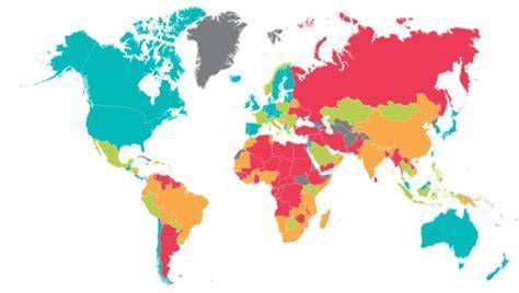 Mapa rozšírenia tuberkulózy vo svete