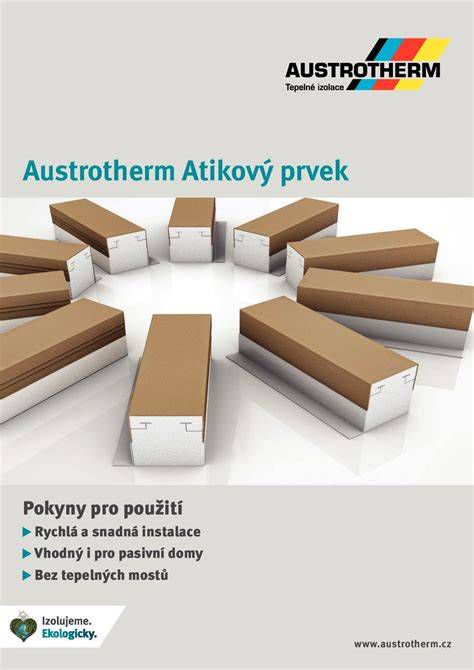 Schéma Austrotherm Atikového prvku v reze