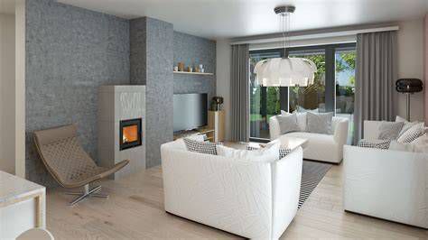 Vizualizácia interiéru s obkladom Easy Color Perla