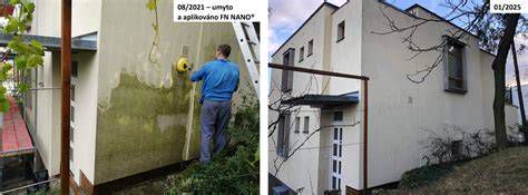 Fasáda pred a po nano impregnácii