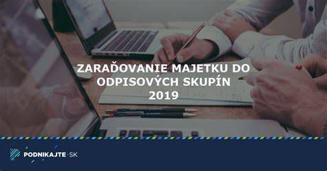 Schéma procesu zaraďovania majetku do odpisových skupín